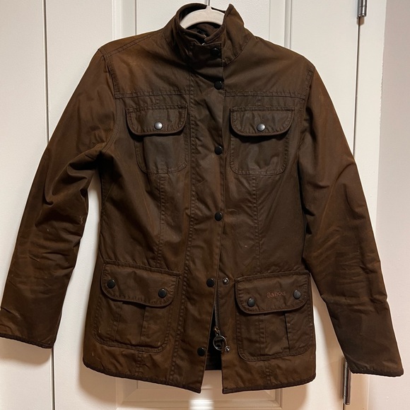 Barbour Olive Waxed Jacket - Picture 2 of 5